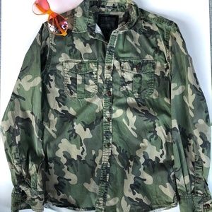 21 Men An American Brand Camo Button Down